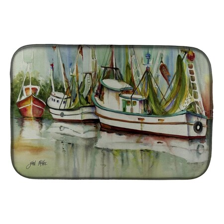 Carolines Treasures Ocean Springs Shrimper Dish Drying Mat JMK1067DDM